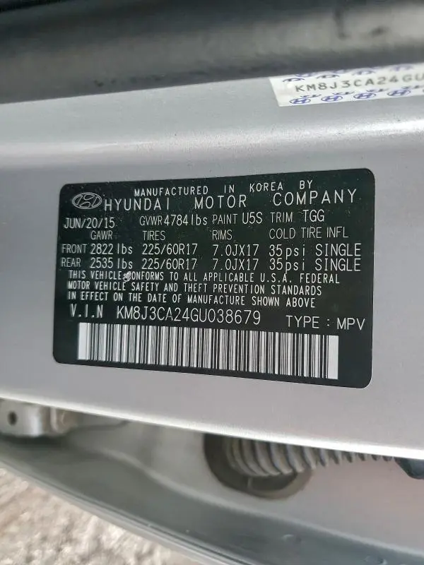 2016 HYUNDAI TUCSON LIMITED  