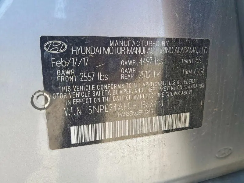 2017 HYUNDAI SONATA BASE  