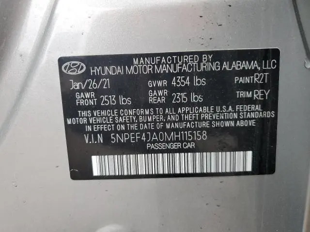 2021 HYUNDAI SONATA SEL  