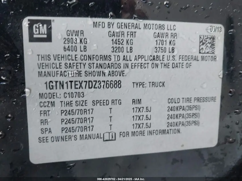 2013 GMC SIERRA 1500 WORK TRUCK