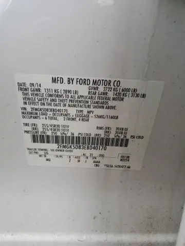2014 FORD FLEX LIMITED  