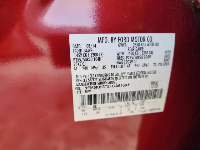 2015 FORD EXPLORER SPORT  