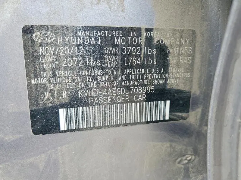 2013 HYUNDAI ELANTRA GLS  