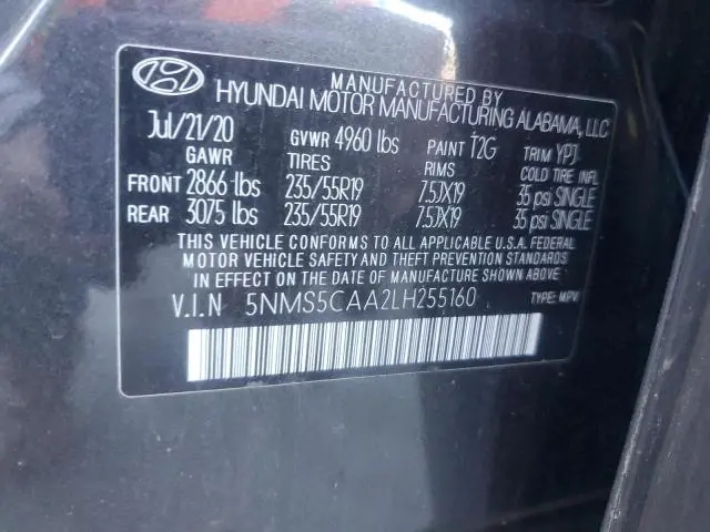 2020 HYUNDAI SANTA FE LIMITED  