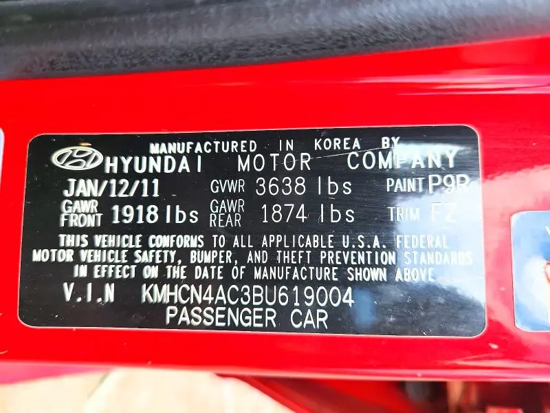 2011 HYUNDAI ACCENT GLS  