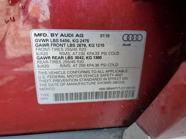 2018 AUDI Q5 PREMIUM PLUS  