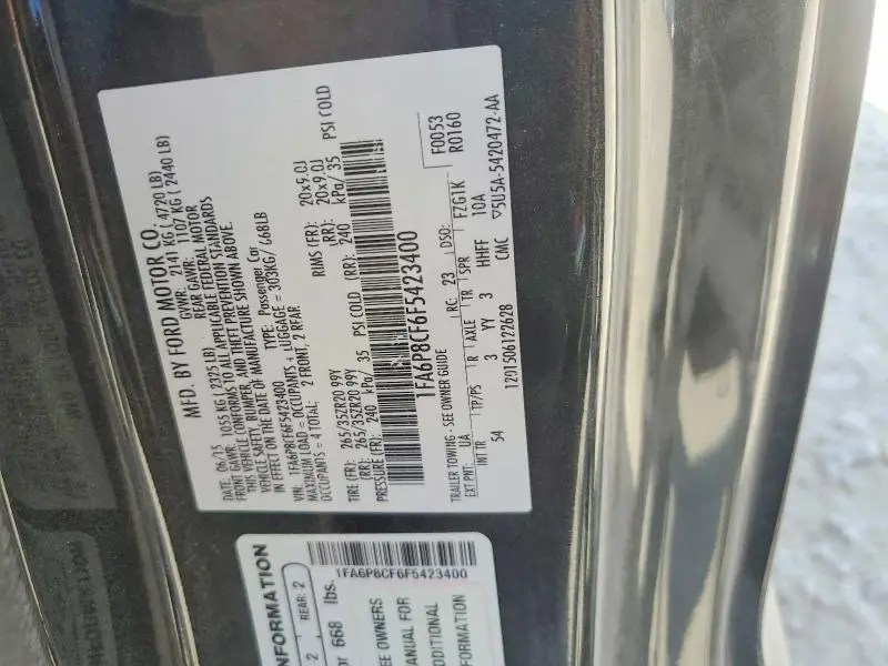 2015 FORD MUSTANG GT  