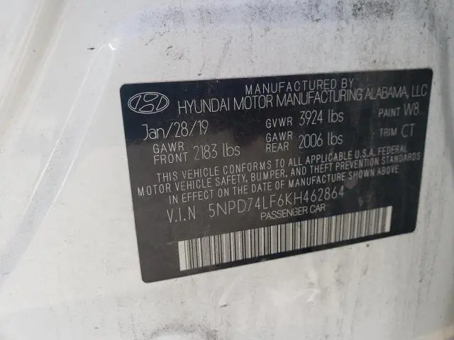 2019 HYUNDAI ELANTRA SE  