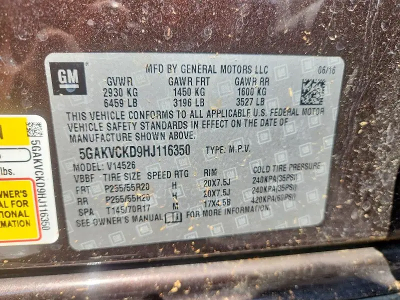 2017 BUICK ENCLAVE   