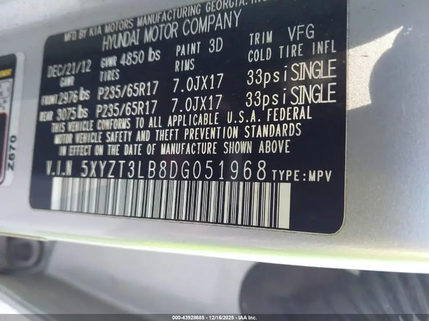 2013 HYUNDAI SANTA FE SPORT