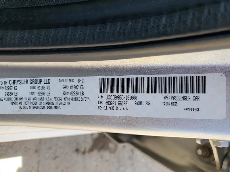 2012 CHRYSLER 200 LX  