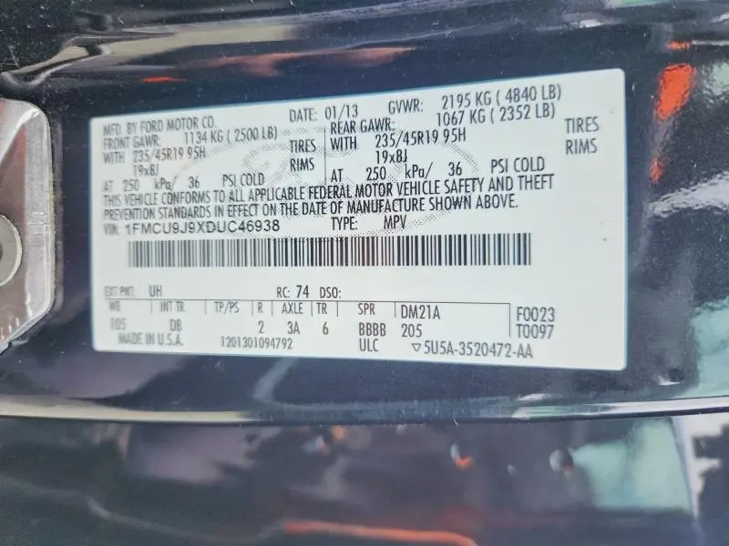 2013 FORD ESCAPE TITANIUM  