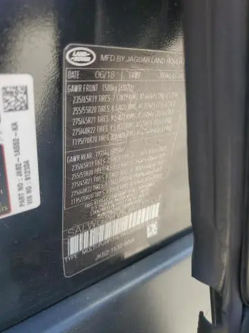 2018 LAND ROVER RANGE ROVER SPORT SE  