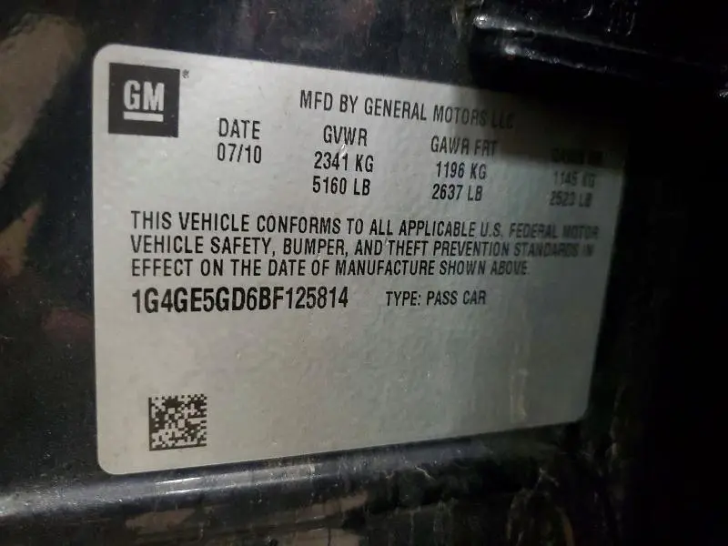 2011 BUICK LACROSSE CXS  