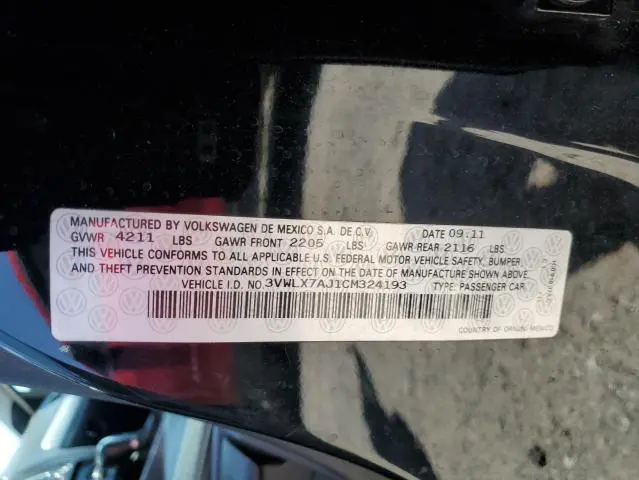 2012 VOLKSWAGEN JETTA SEL  