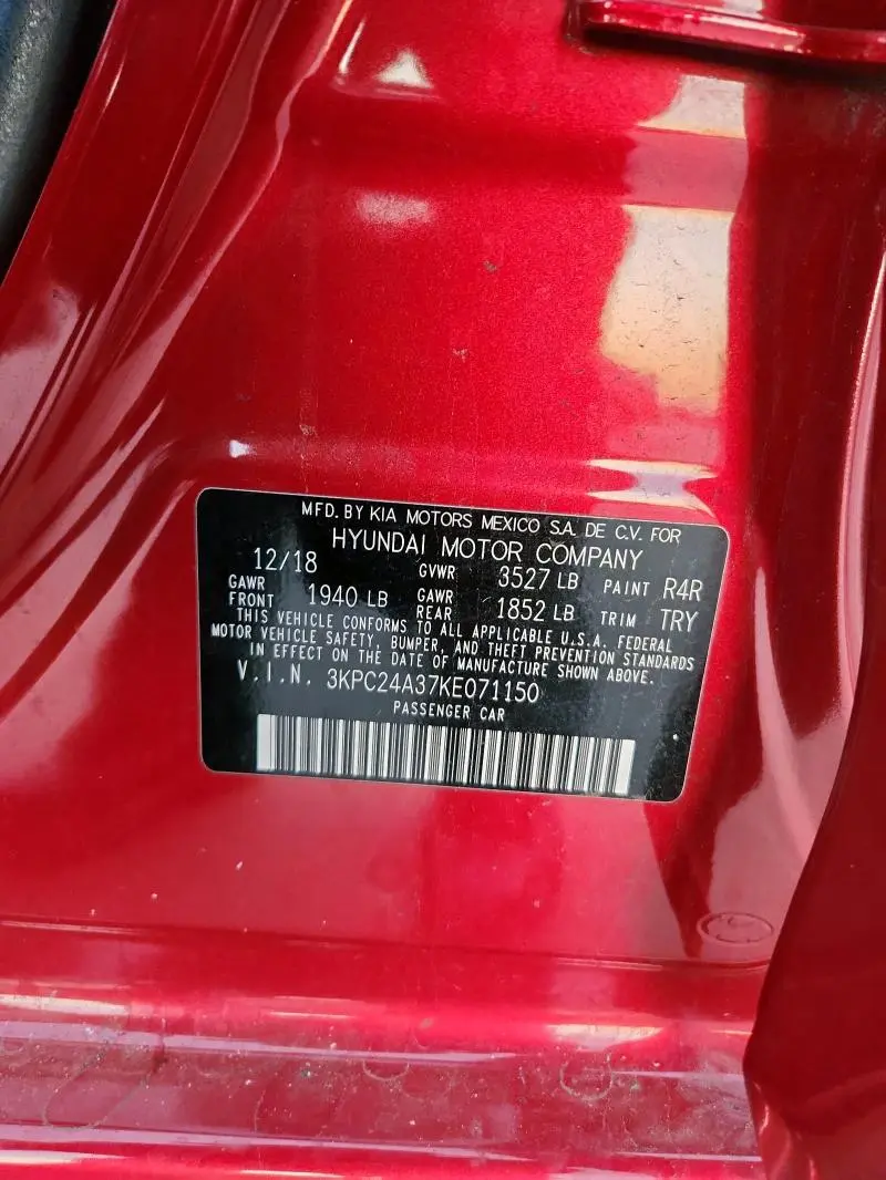 2019 HYUNDAI ACCENT SE  