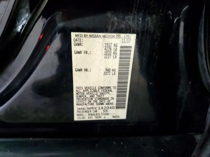 2018 NISSAN ALTIMA 2.5 SL  