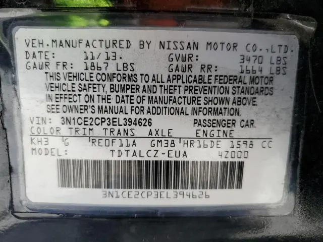 2014 NISSAN VERSA NOTE S  