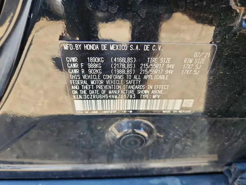 2022 HONDA HR-V EX  