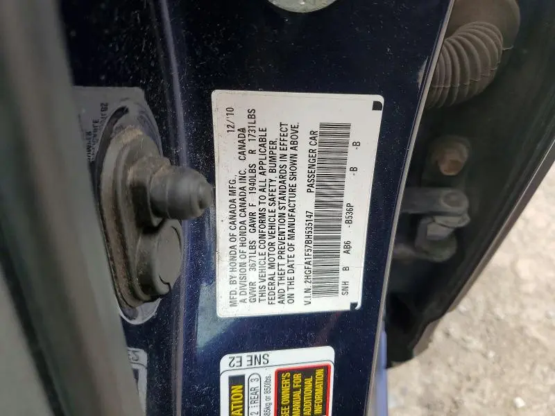 2011 HONDA CIVIC LX  