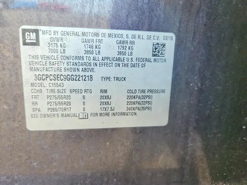 2016 CHEVROLET SILVERADO C1500 LTZ  