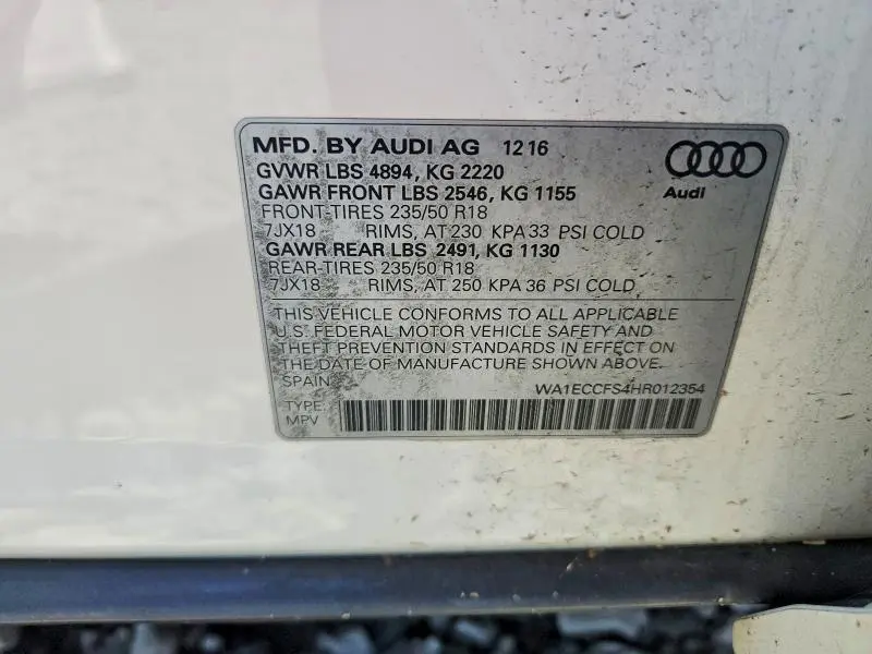 2017 AUDI Q3 PREMIUM  