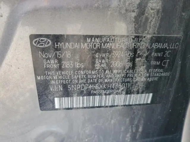 2019 HYUNDAI ELANTRA SE  