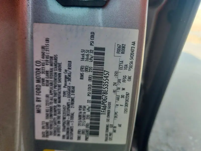 2014 FORD FUSION S  