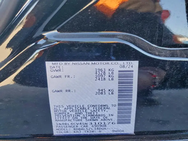 2025 NISSAN ALTIMA SR  