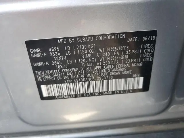 2018 SUBARU OUTBACK 2.5I LIMITED  