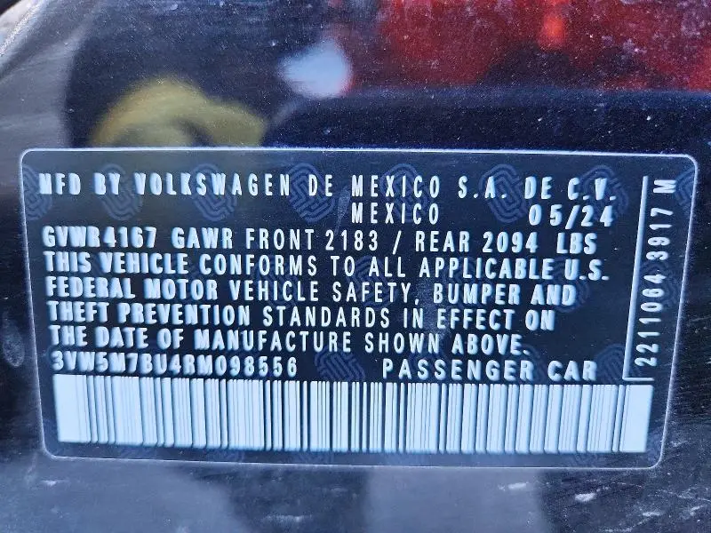 2024 VOLKSWAGEN JETTA S  