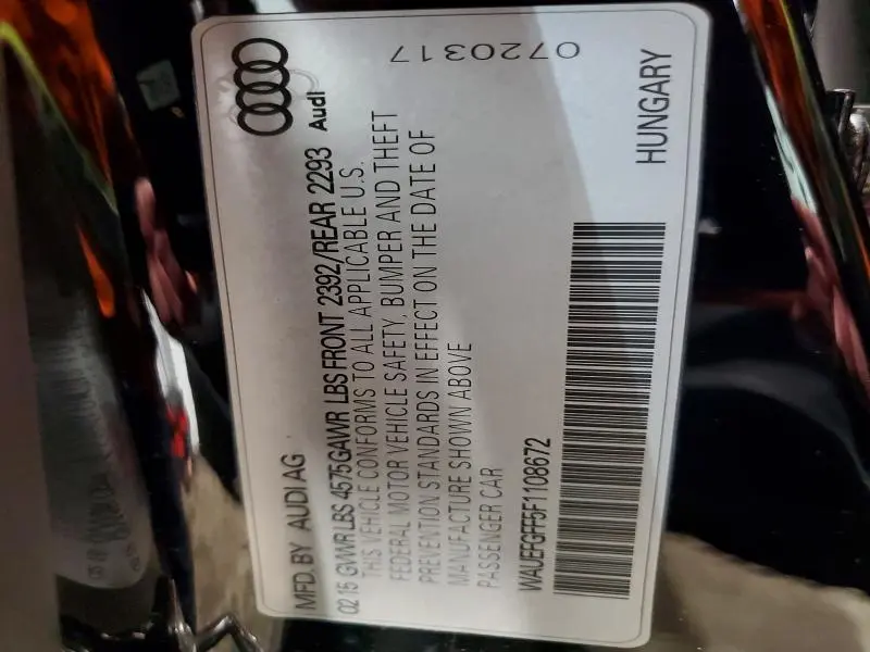 2015 AUDI A3 PREMIUM PLUS  