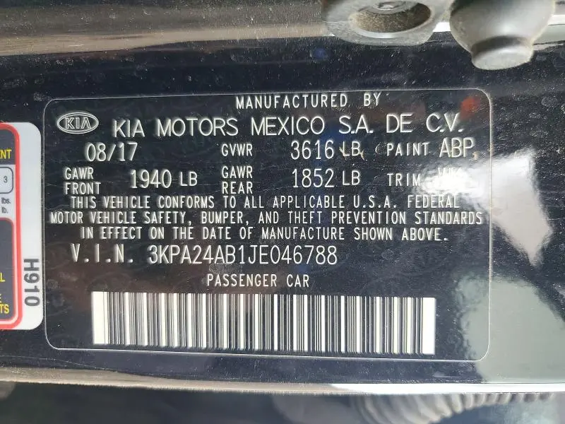 2018 KIA RIO LX  