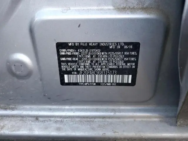 2016 SUBARU CROSSTREK PREMIUM