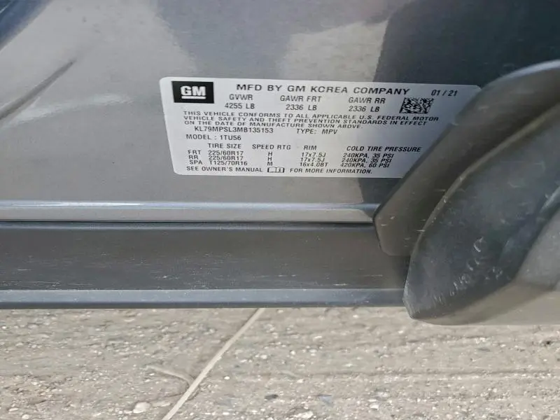 2021 CHEVROLET TRAILBLAZER LT  