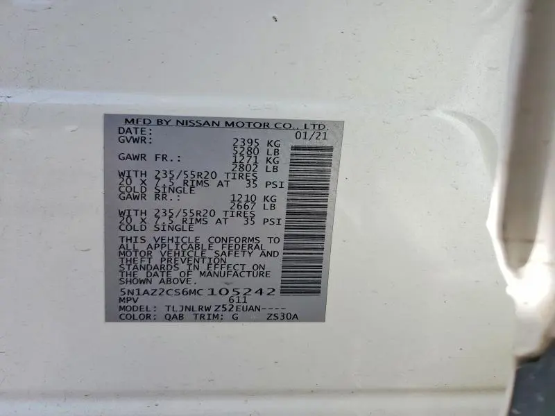 2021 NISSAN MURANO SL  