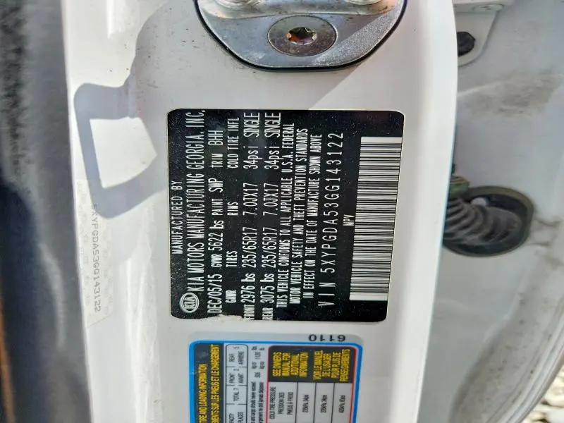 2016 KIA SORENTO LX V6  