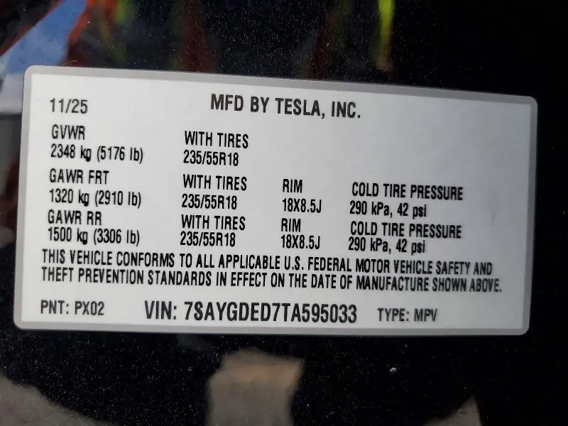 2026 TESLA MODEL Y   