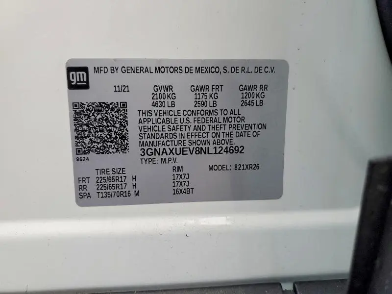 2022 CHEVROLET EQUINOX LT  