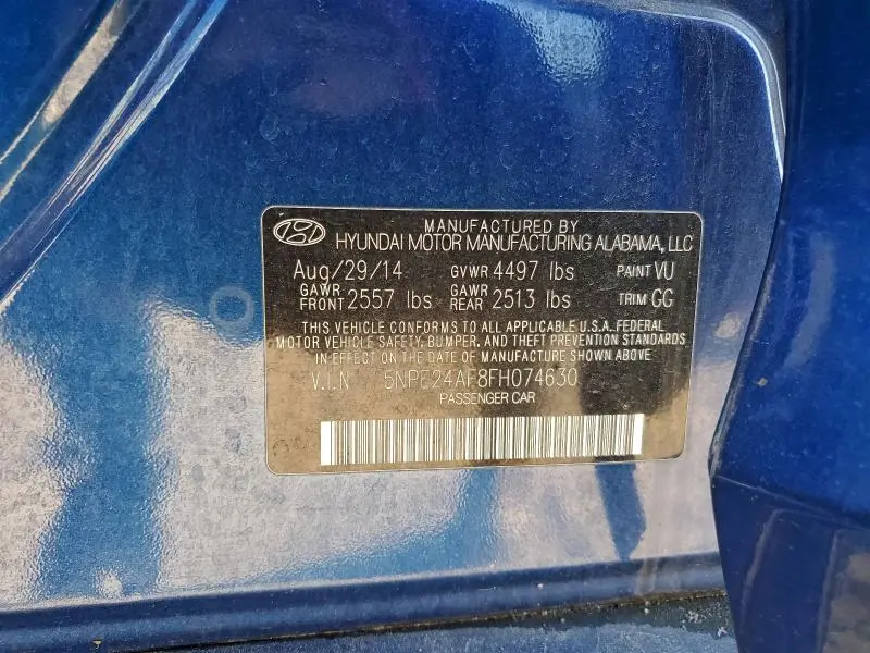 2015 HYUNDAI SONATA SE  