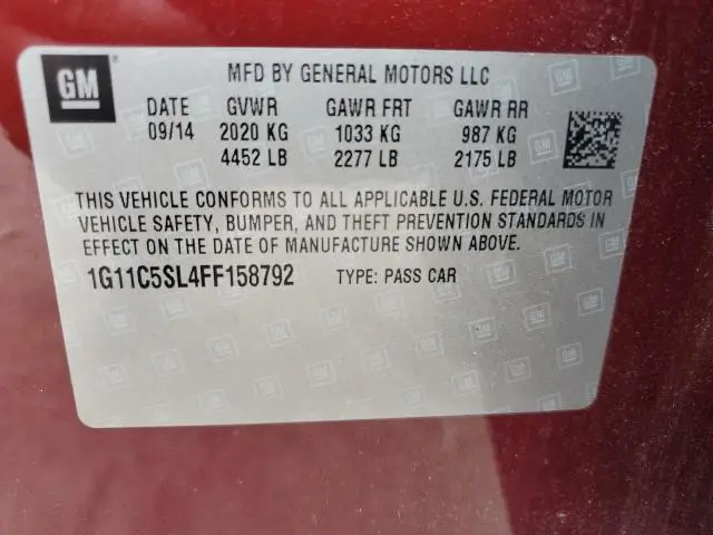 2015 CHEVROLET MALIBU 1LT  