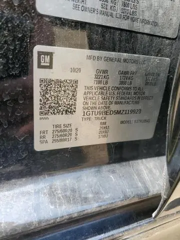 2021 GMC SIERRA K1500 SLE  