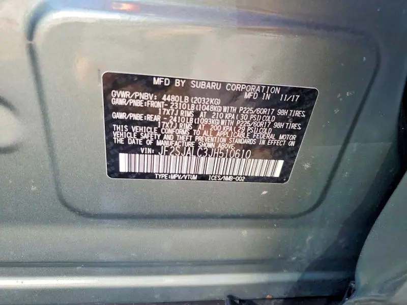 2018 SUBARU FORESTER 2.5I LIMITED  