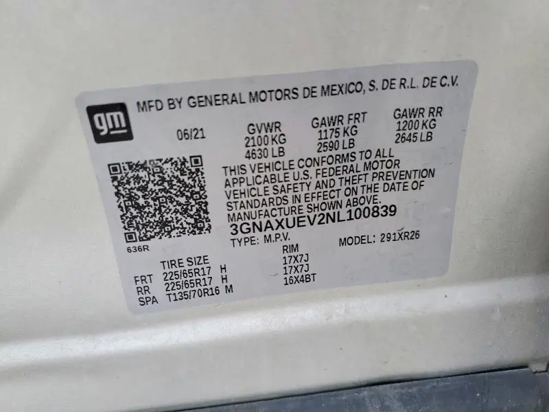 2022 CHEVROLET EQUINOX LT  