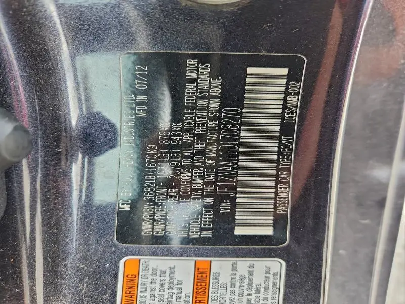 2013 TOYOTA SCION FR-S   