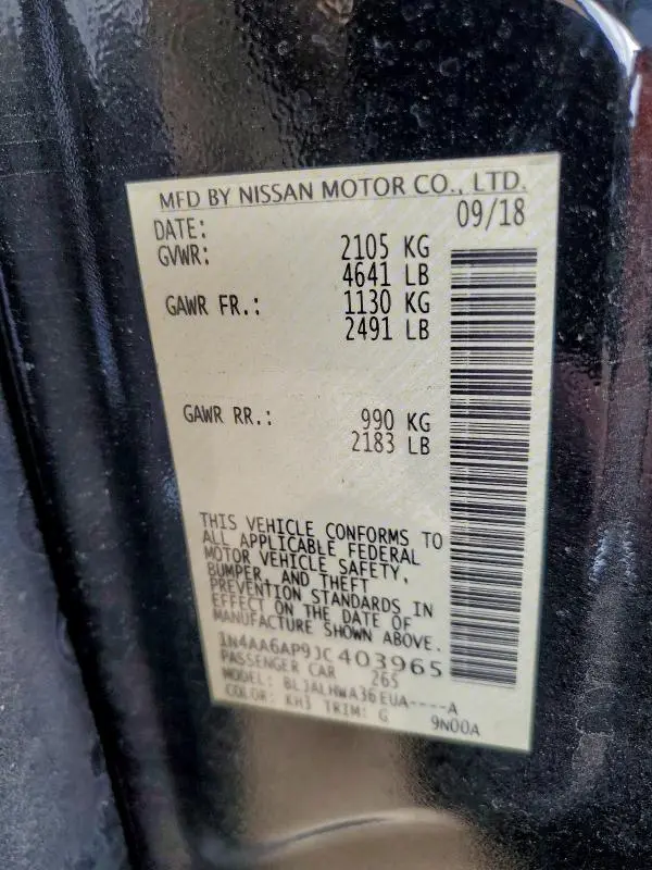 2018 NISSAN MAXIMA 3.5S  