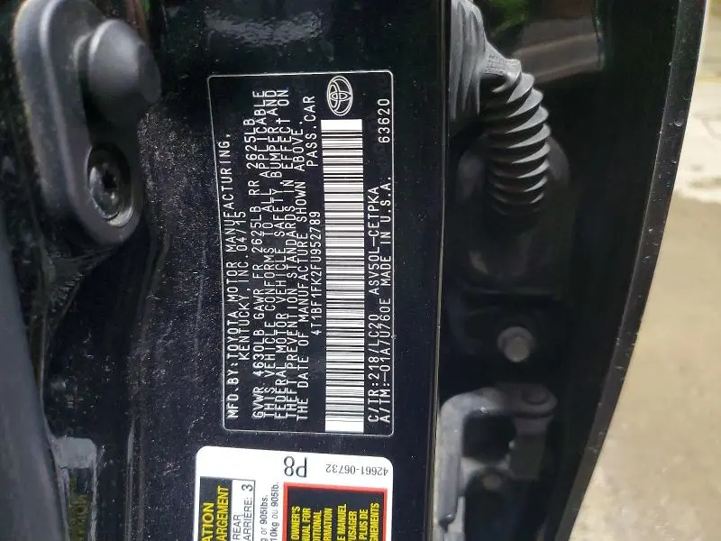 2015 TOYOTA CAMRY XSE  
