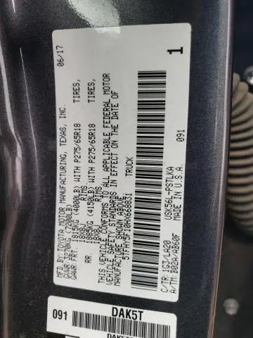 2017 TOYOTA TUNDRA CREWMAX LIMITED  