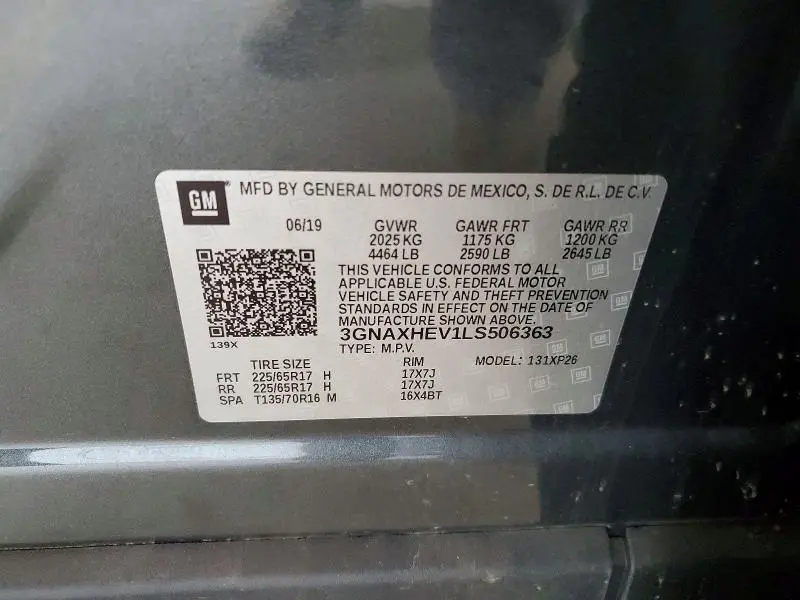 2020 CHEVROLET EQUINOX LS  