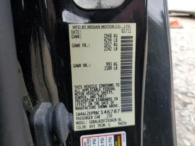 2011 NISSAN ALTIMA S  